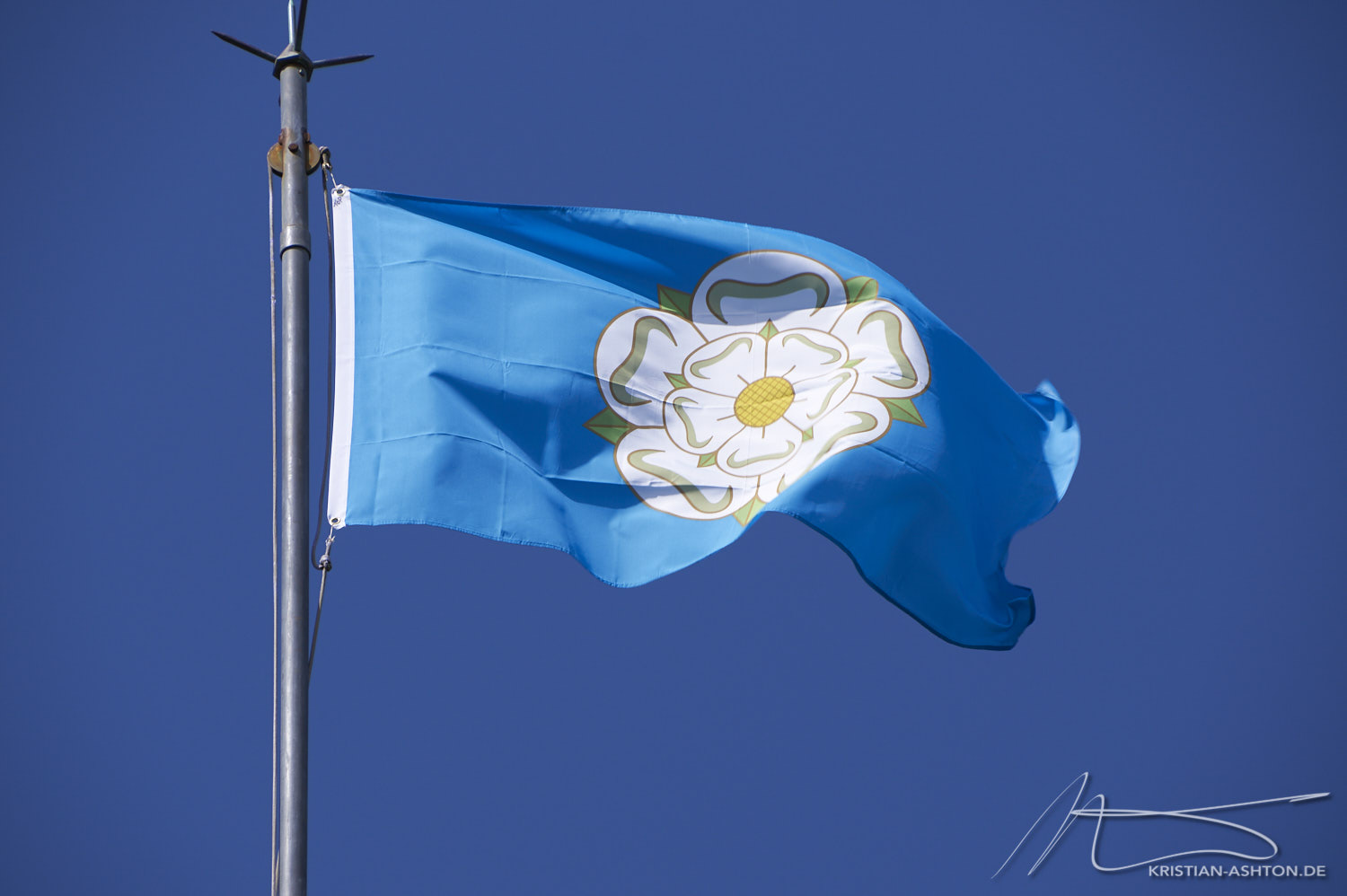 Dent in the Yorkshire Dales National Park - the flag of Yorkshire