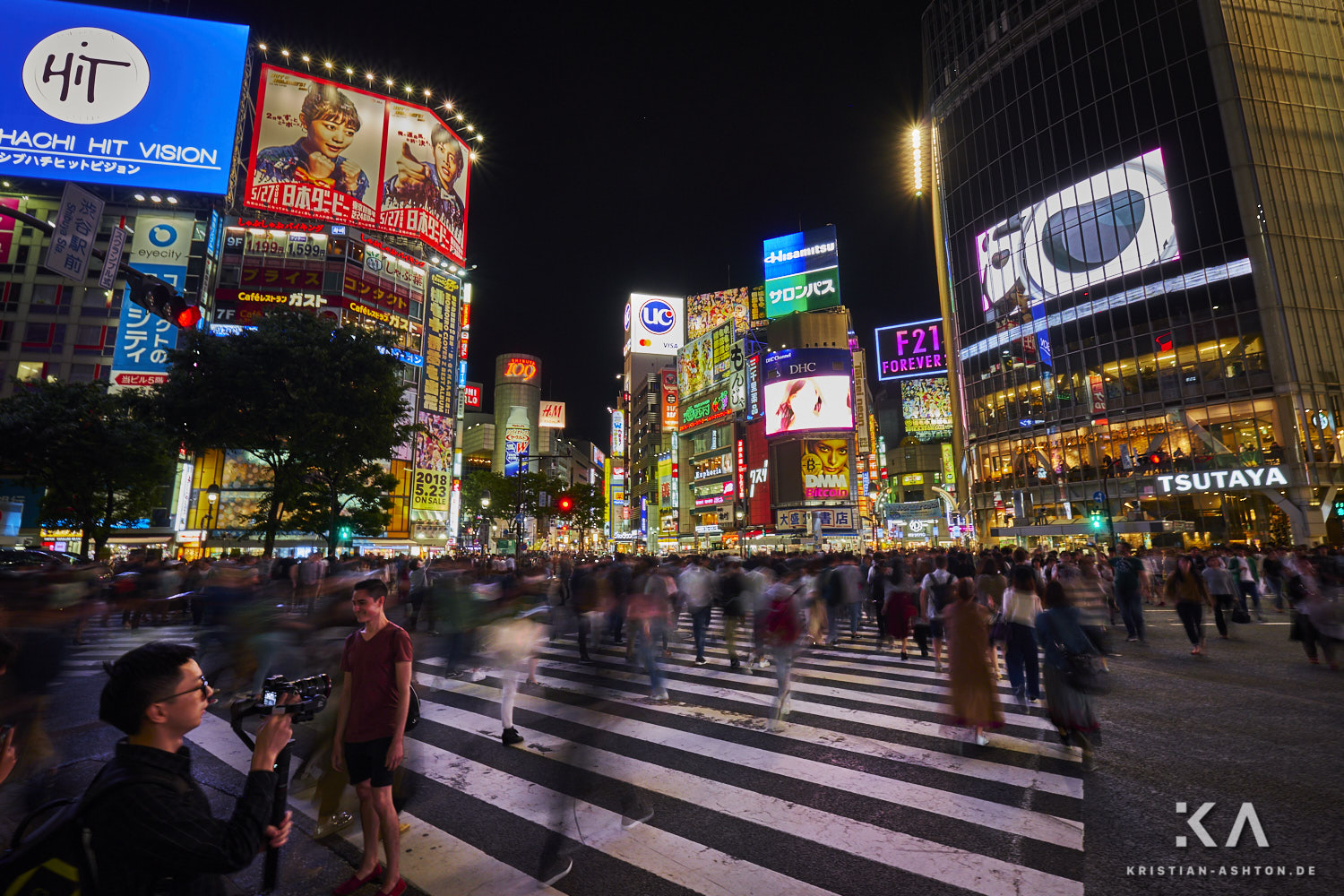 Shibuya Crossing - approximately 15,000 pedestrians cross here during rush hour!