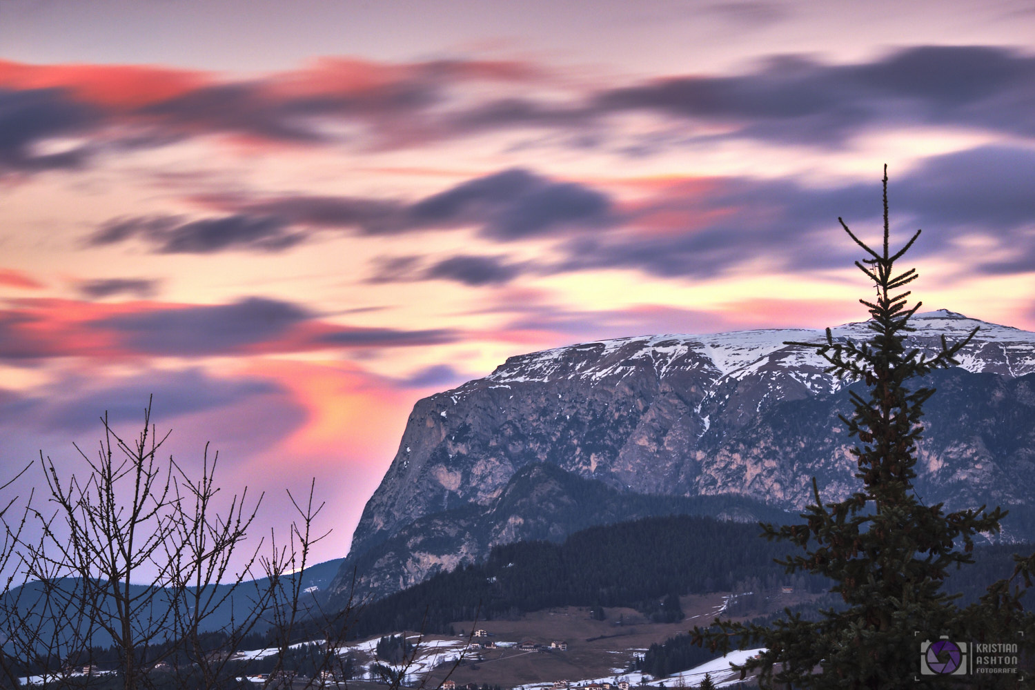 Sunset over the Schlern